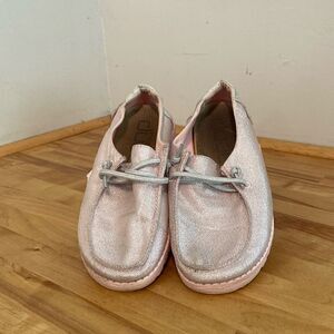 Hey Dude Sparkling Pink Youth Wendy Style Slide On Loafer Shoes Size K13